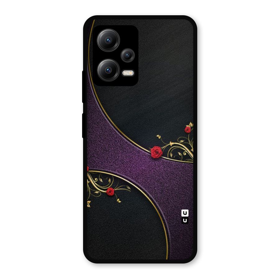 Flower Curves Metal Back Case for Redmi Note 12 5G