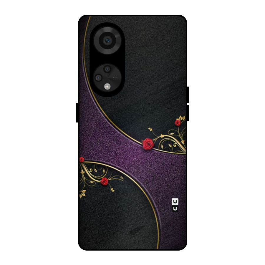 Flower Curves Metal Back Case for Reno8 T 5G