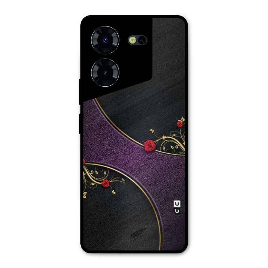 Flower Curves Metal Back Case for Tecno Pova 5 Pro 5G
