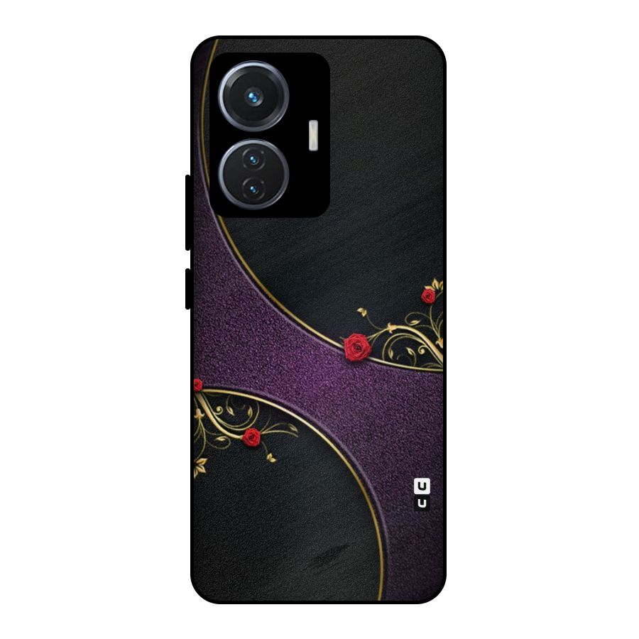 Flower Curves Metal Back Case for Vivo T1 44W