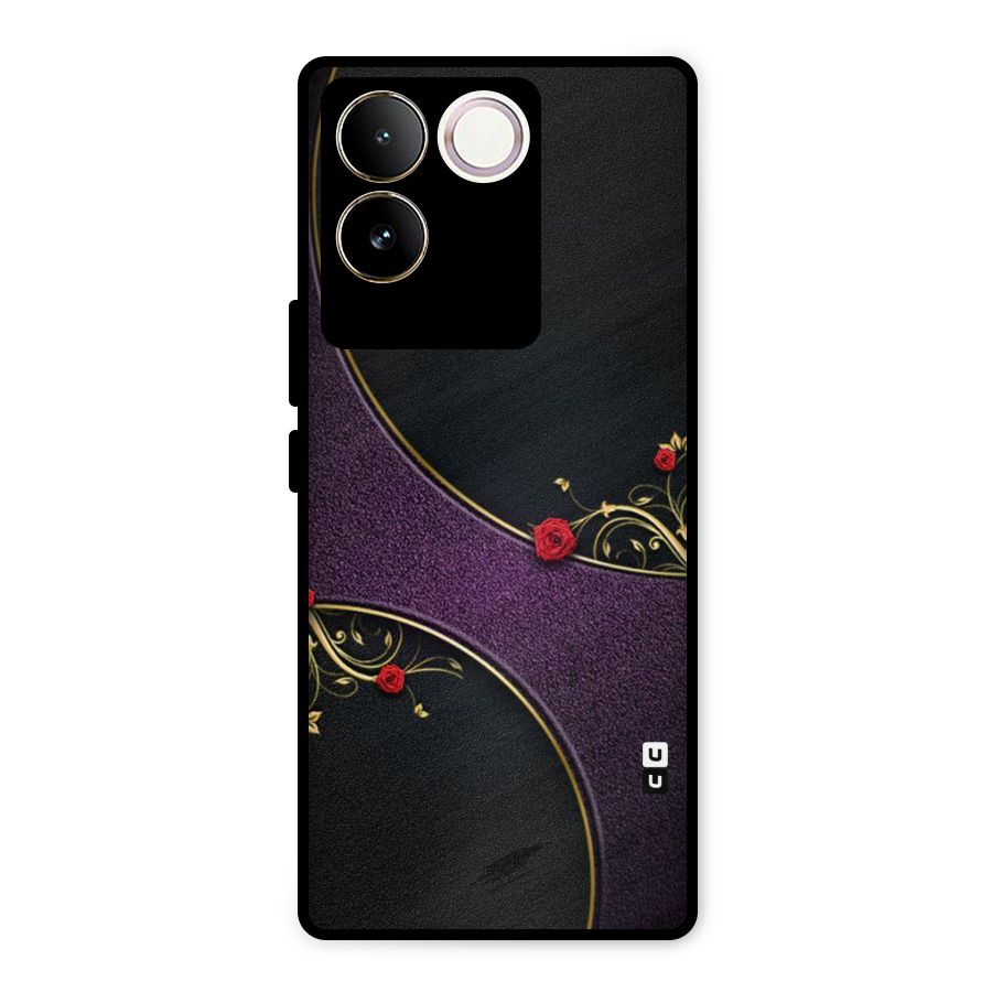 Flower Curves Metal Back Case for Vivo T2 Pro