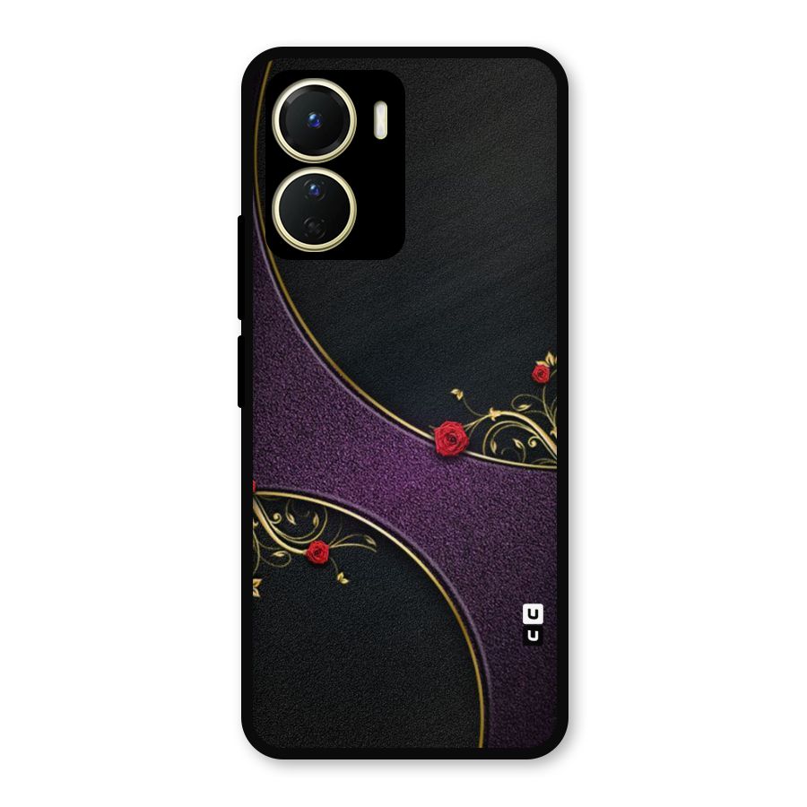 Flower Curves Metal Back Case for Vivo T2x