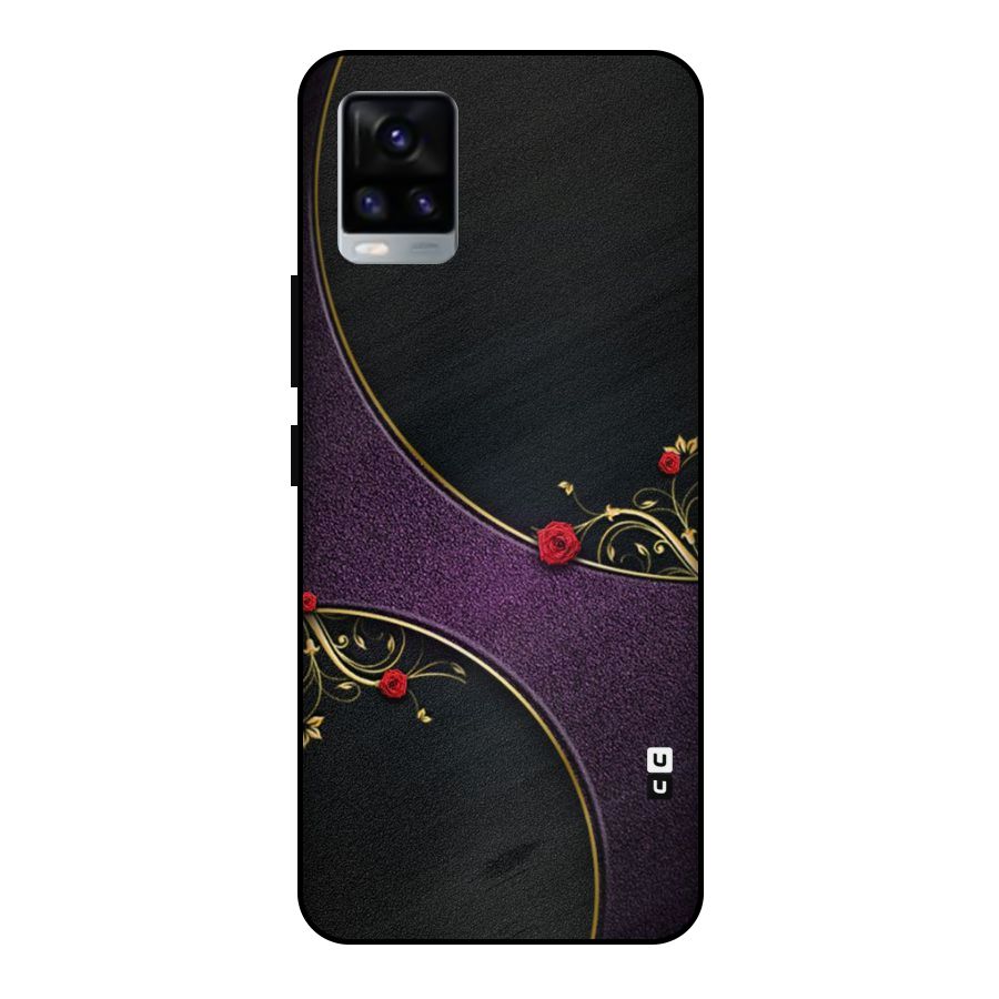 Flower Curves Metal Back Case for Vivo V20 2021