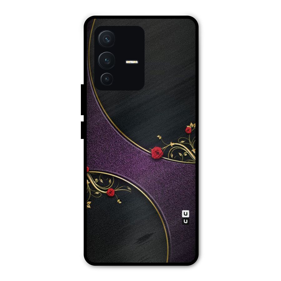 Flower Curves Metal Back Case for Vivo V23 Pro