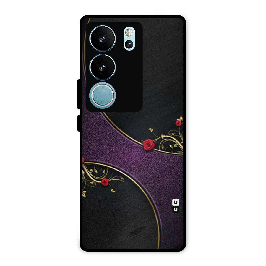 Flower Curves Metal Back Case for Vivo V29