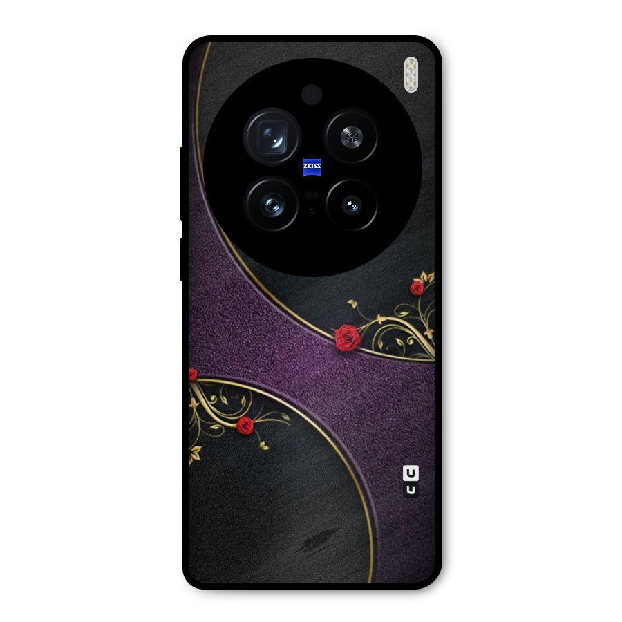 Flower Curves Metal Back Case for Vivo X200 Pro
