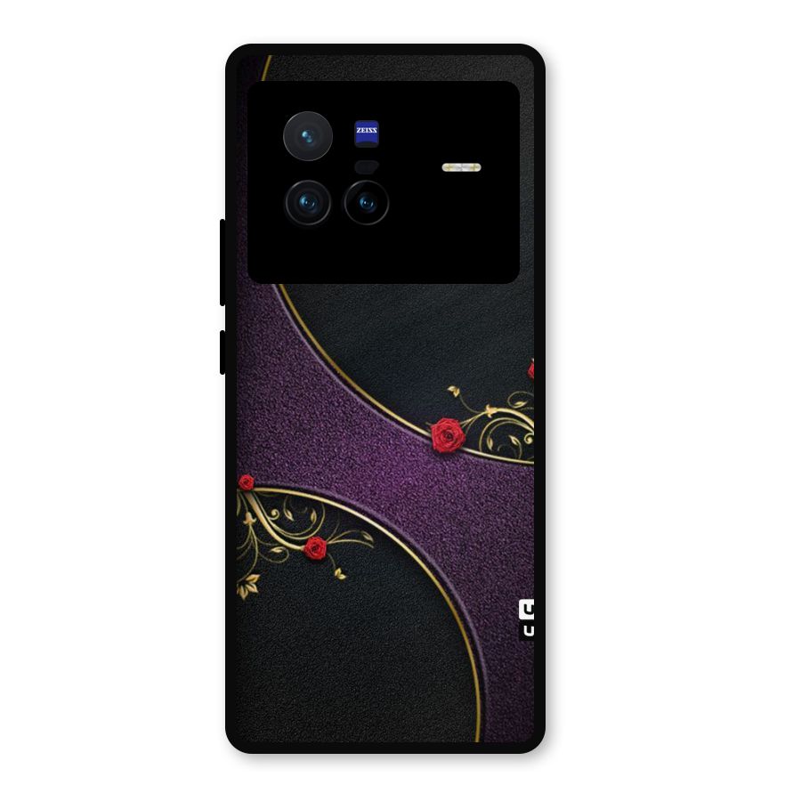 Flower Curves Metal Back Case for Vivo X80
