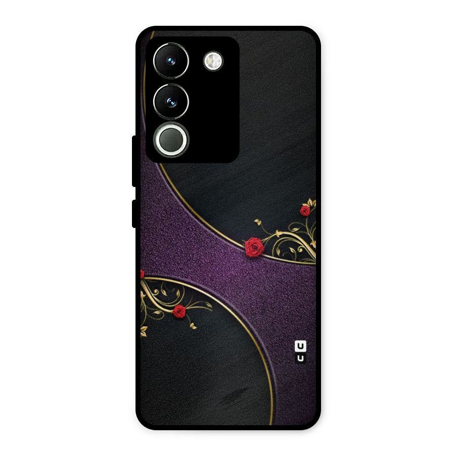 Flower Curves Metal Back Case for Vivo Y200