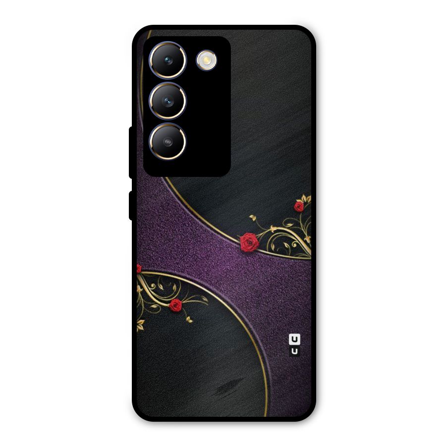 Flower Curves Metal Back Case for Vivo Y200e