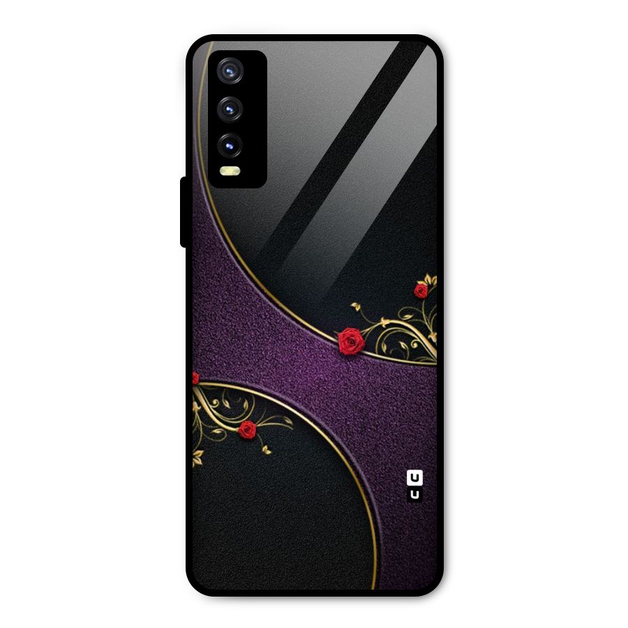 Flower Curves Metal Back Case for Vivo Y20g