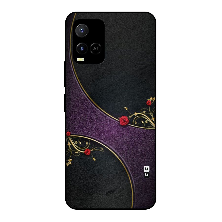 Flower Curves Metal Back Case for Vivo Y21T