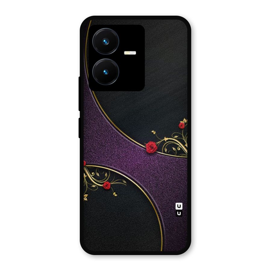 Flower Curves Metal Back Case for Vivo Y22