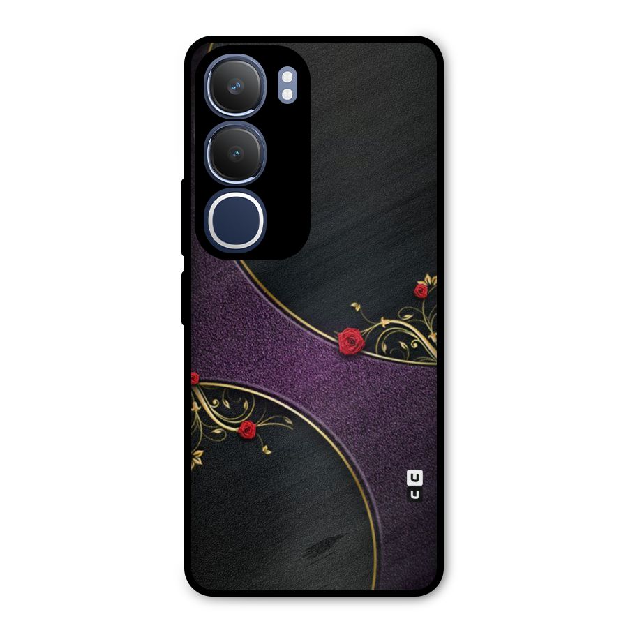 Flower Curves Metal Back Case for Vivo Y29