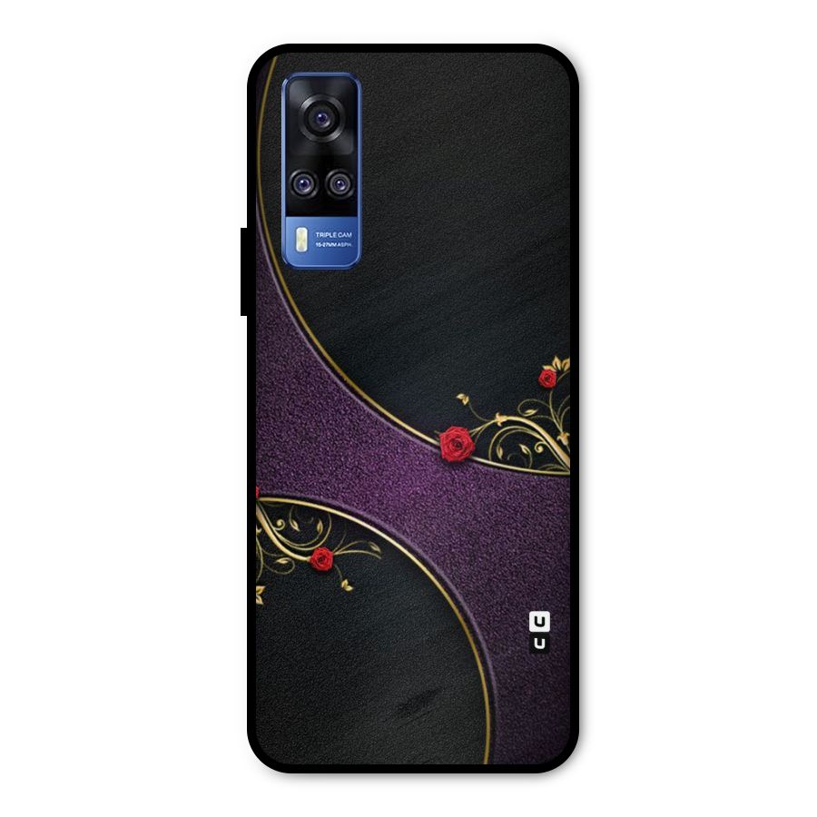 Flower Curves Metal Back Case for Vivo Y31
