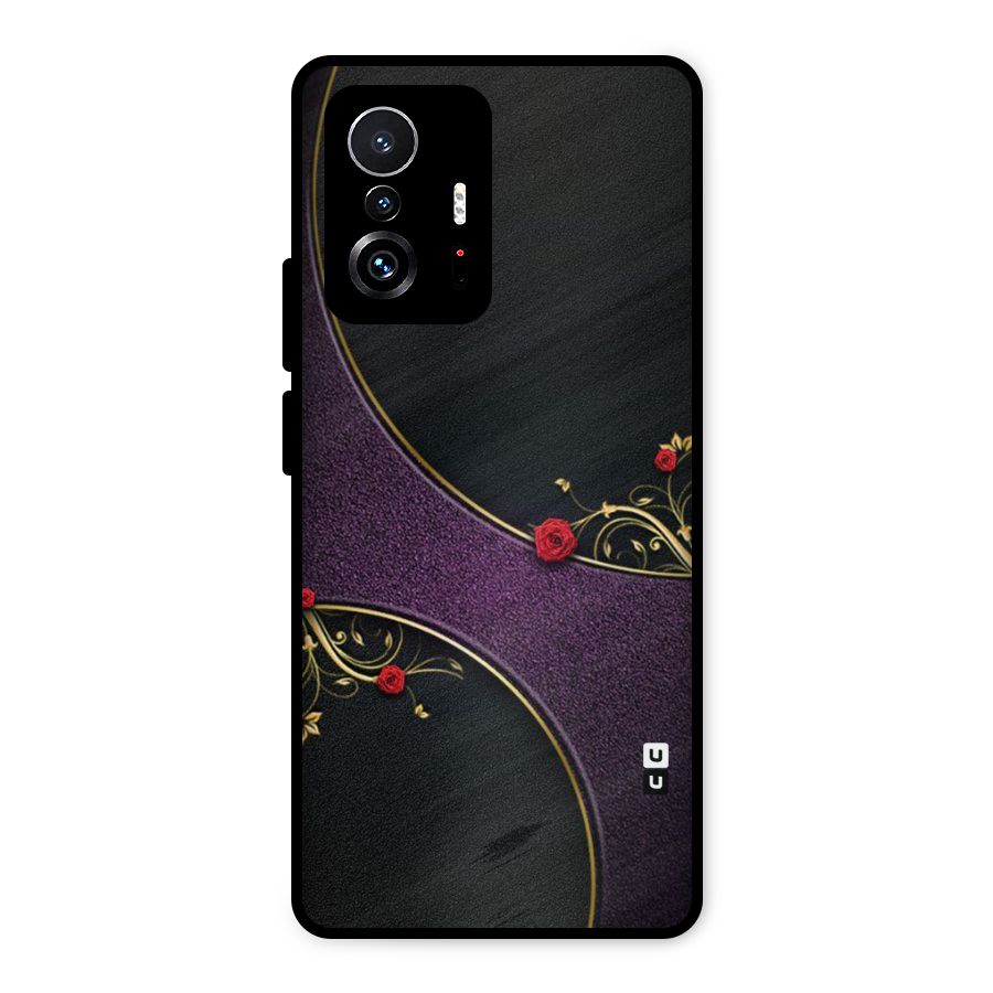 Flower Curves Metal Back Case for Xiaomi 11T Pro