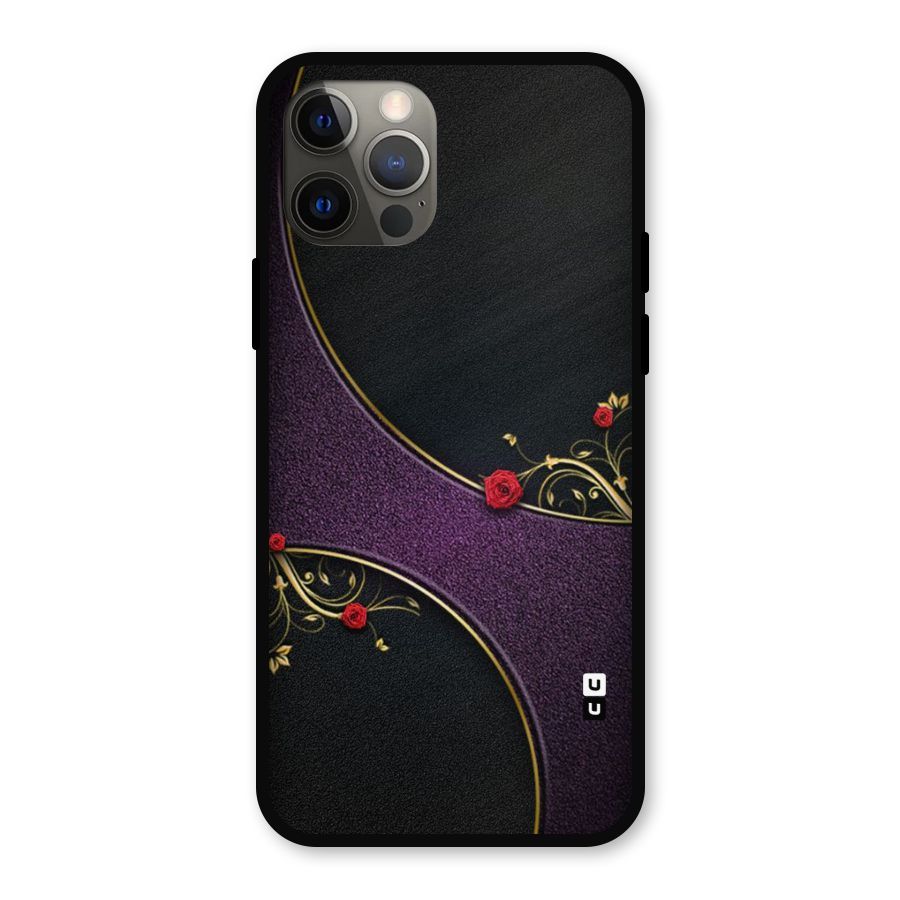 Flower Curves Metal Back Case for iPhone 12 Pro
