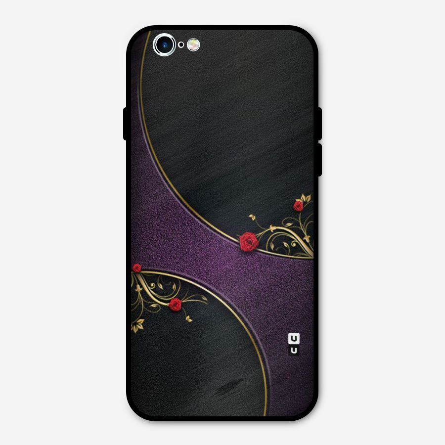 Flower Curves Metal Back Case for iPhone 6 6s