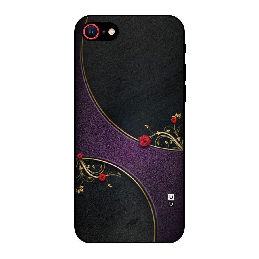 Flower Curves Metal Back Case for iPhone 7
