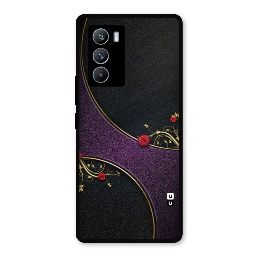 Flower Curves Metal Back Case for iQOO 9 SE