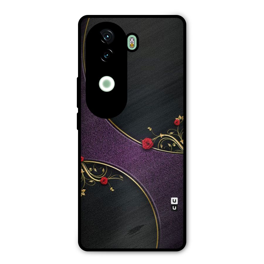 Flower Curves Metal Back Case for iQOO Z9s