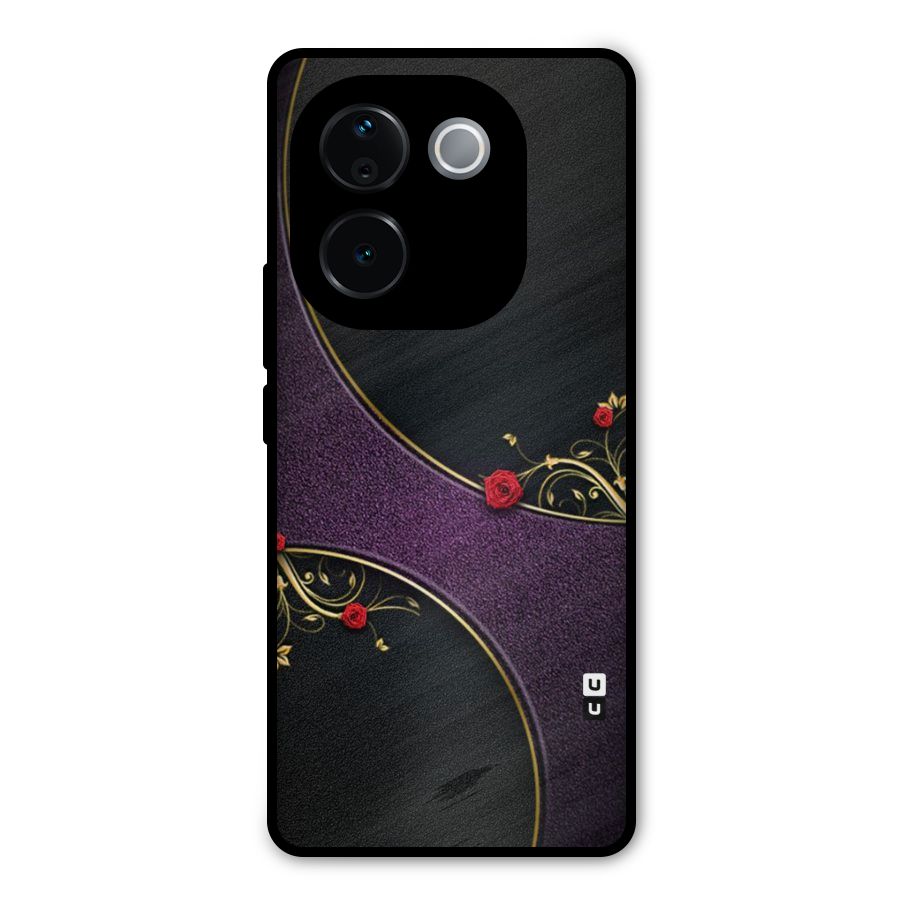 Flower Curves Metal Back Case for iQOO Z9s Pro