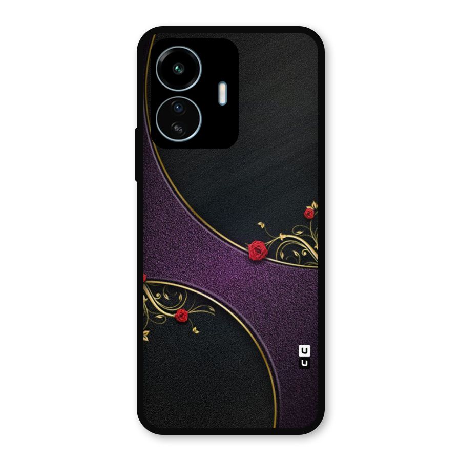 Flower Curves Metal Back Case for vivo iQOO Z6 Lite 5G
