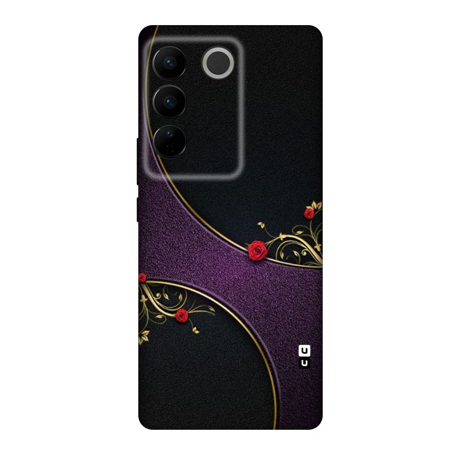 Flower Curves Original Polycarbonate Back Case for Vivo V27