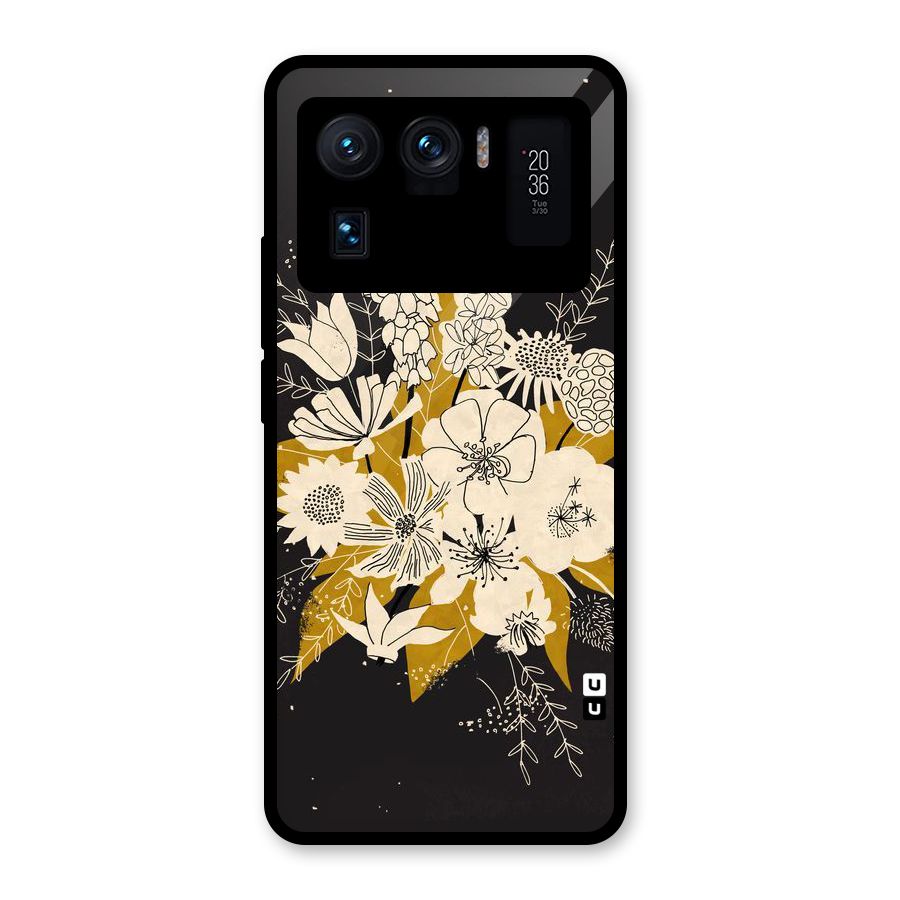 Flower Drawing Glass Back Case for Mi 11 Ultra
