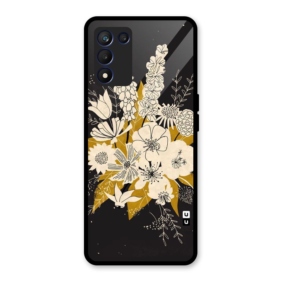 Flower Drawing Glass Back Case for Realme 9 5G Speed