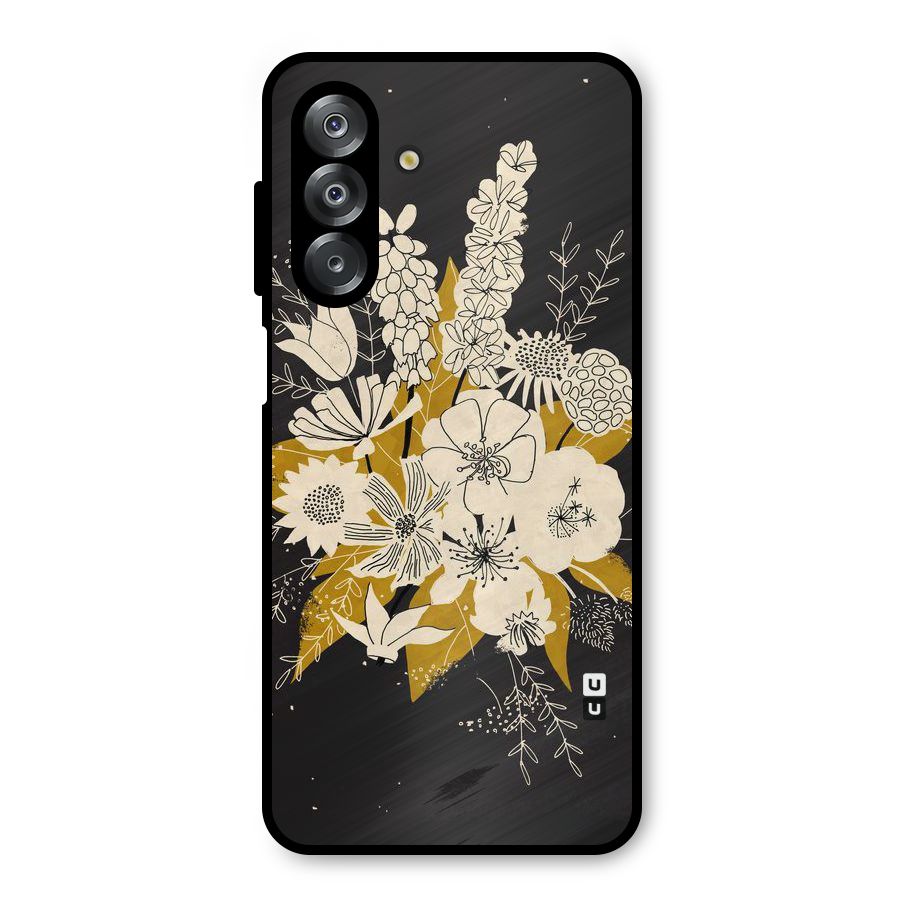 Flower Drawing Metal Back Case for Galaxy A26