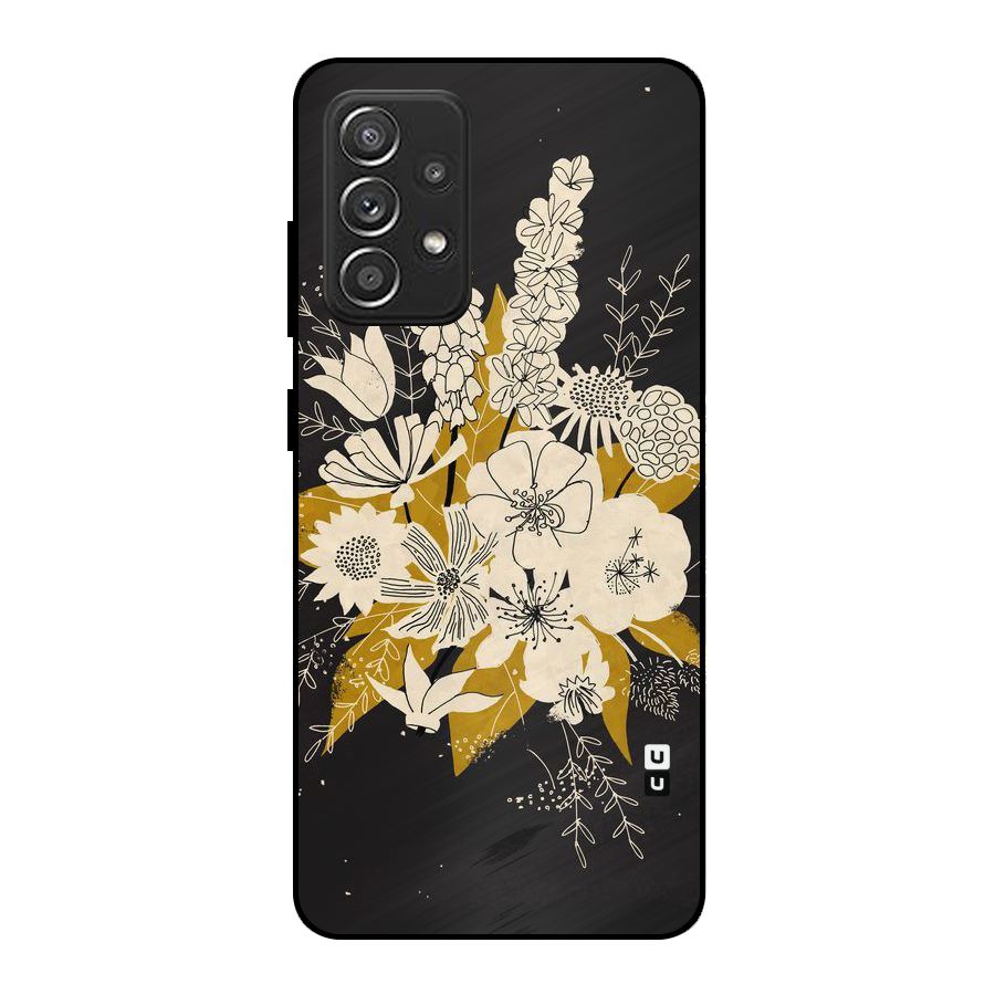 Flower Drawing Metal Back Case for Galaxy A52s 5G