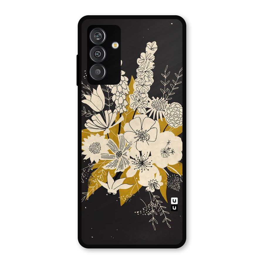 Flower Drawing Metal Back Case for Galaxy F13