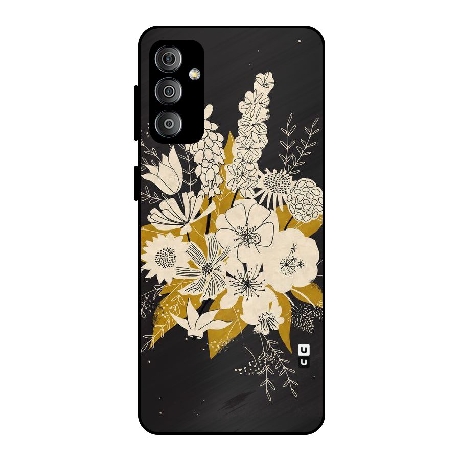 Flower Drawing Metal Back Case for Galaxy F23