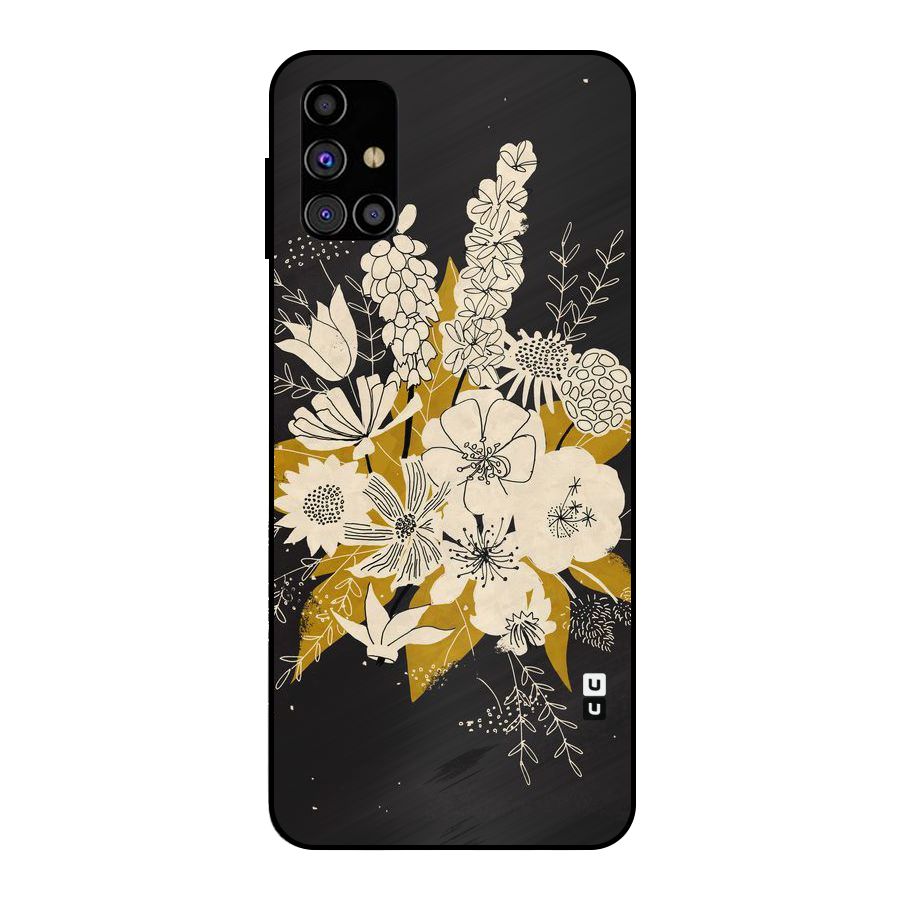 Flower Drawing Metal Back Case for Galaxy M31s