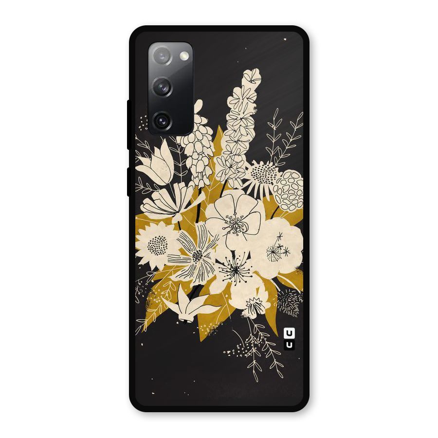 Flower Drawing Metal Back Case for Galaxy S20 FE