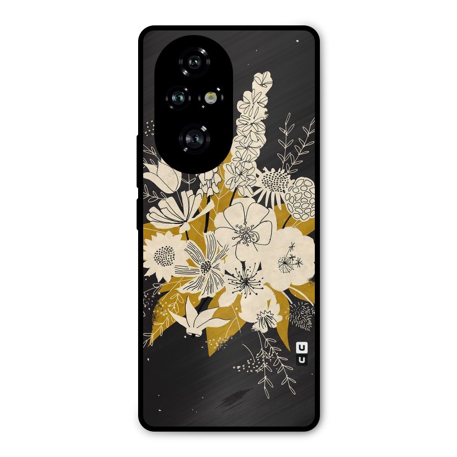 Flower Drawing Metal Back Case for Honor 200 Pro
