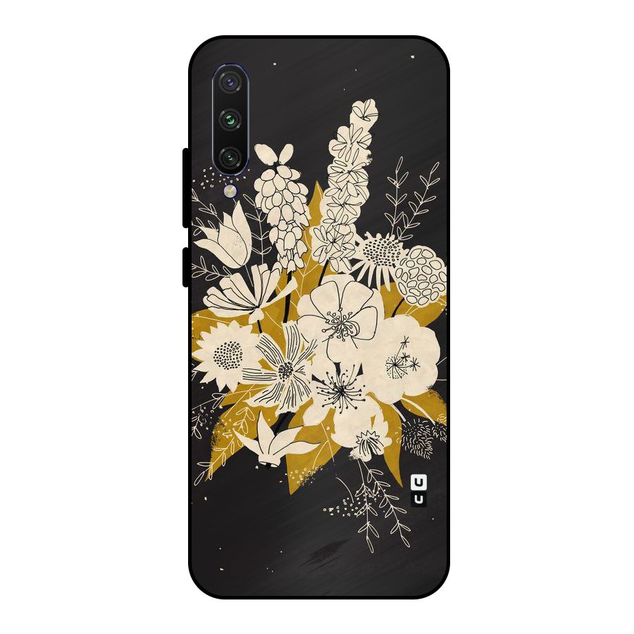 Flower Drawing Metal Back Case for Mi A3