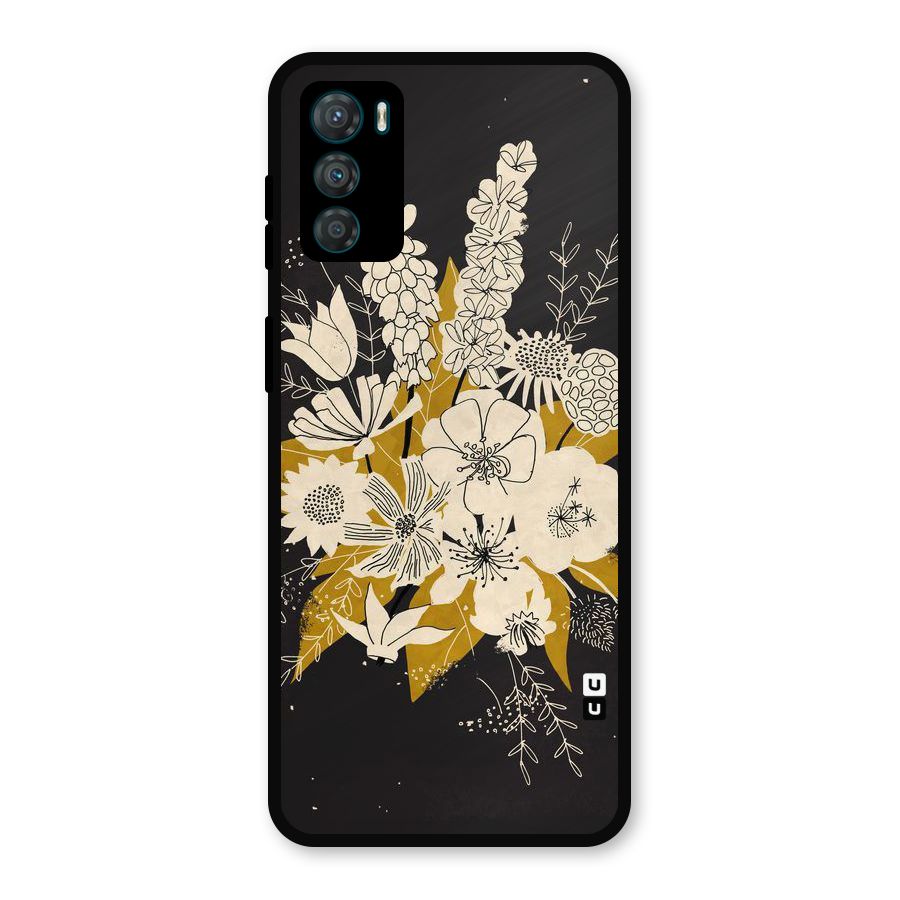 Flower Drawing Metal Back Case for Moto G42