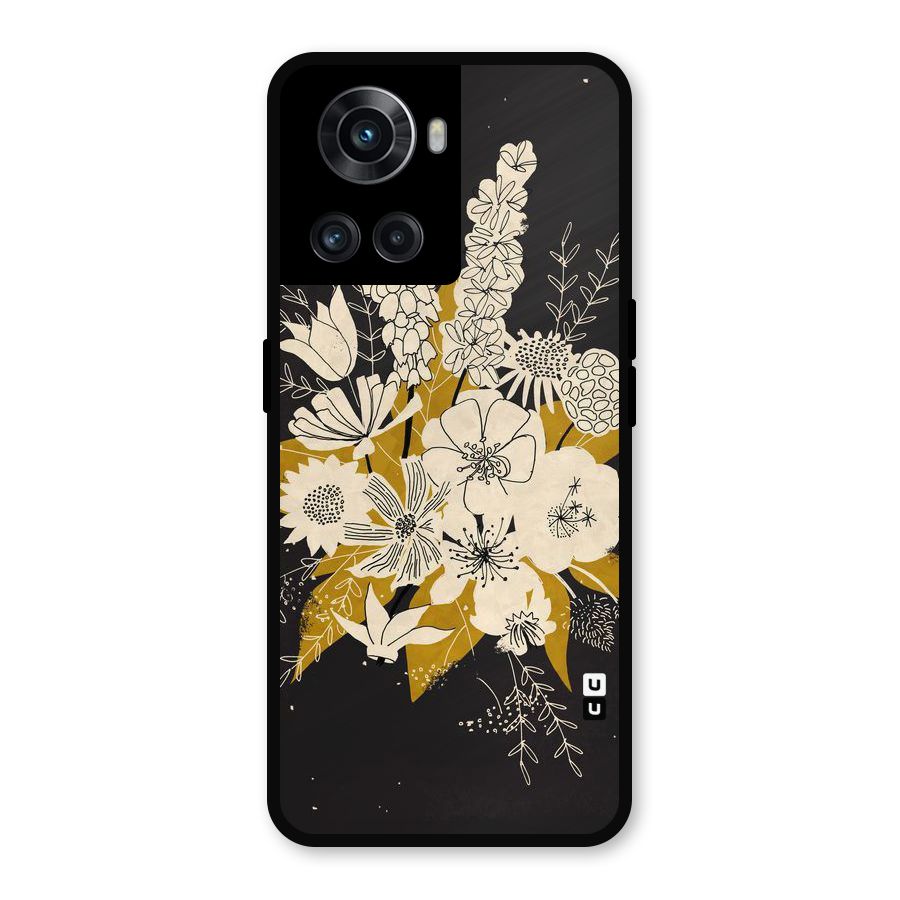 Flower Drawing Metal Back Case for OnePlus 10R