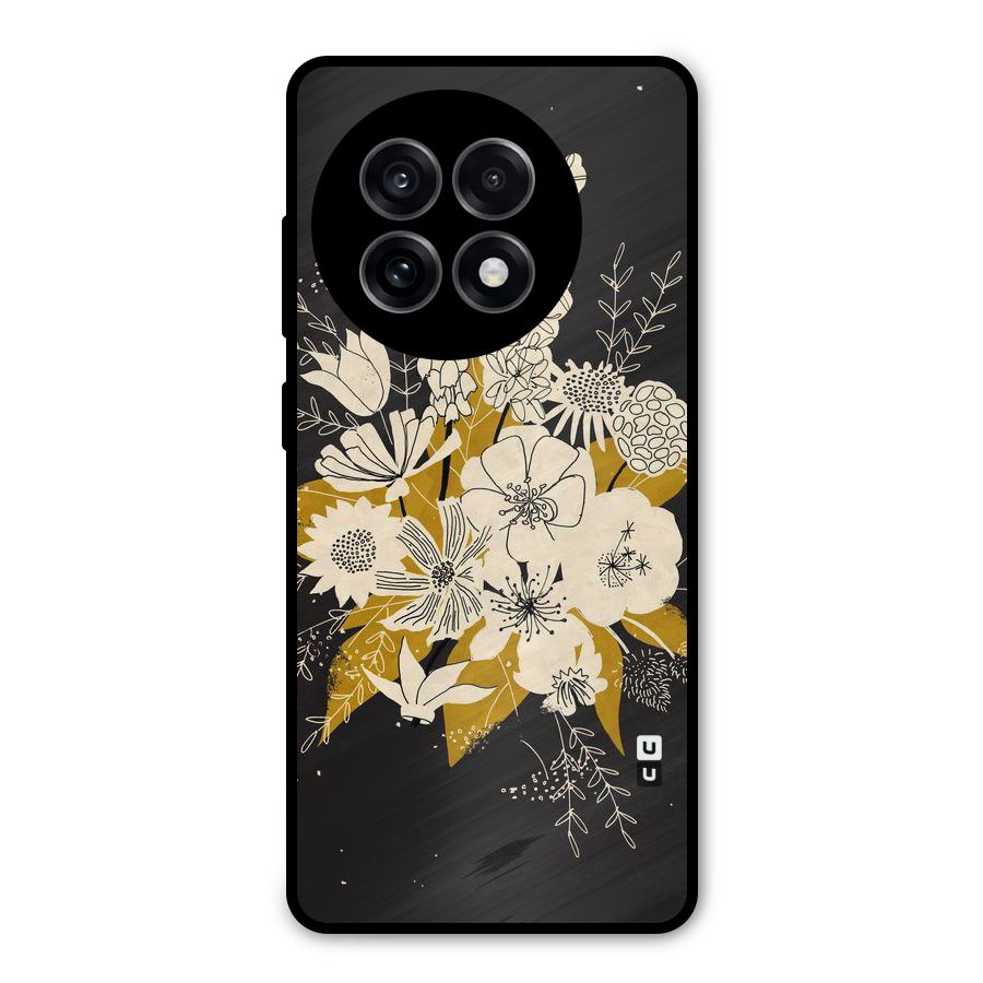 Flower Drawing Metal Back Case for OnePlus 13R