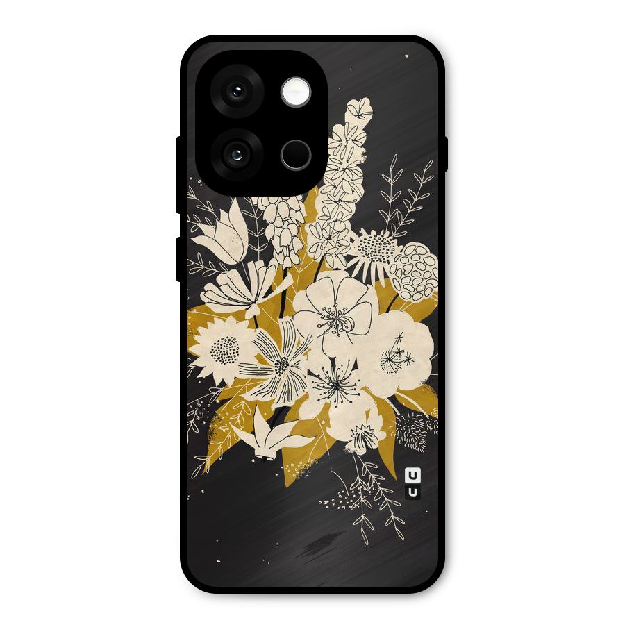 Flower Drawing Metal Back Case for OnePlus 13s
