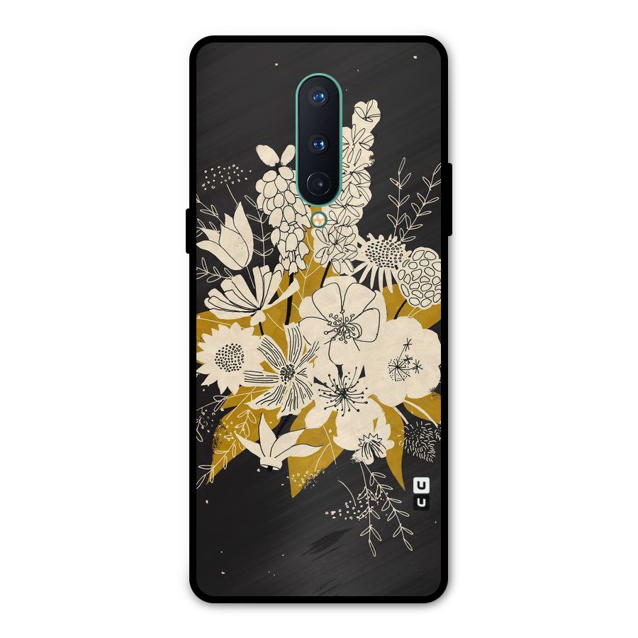 Flower Drawing Metal Back Case for OnePlus 8