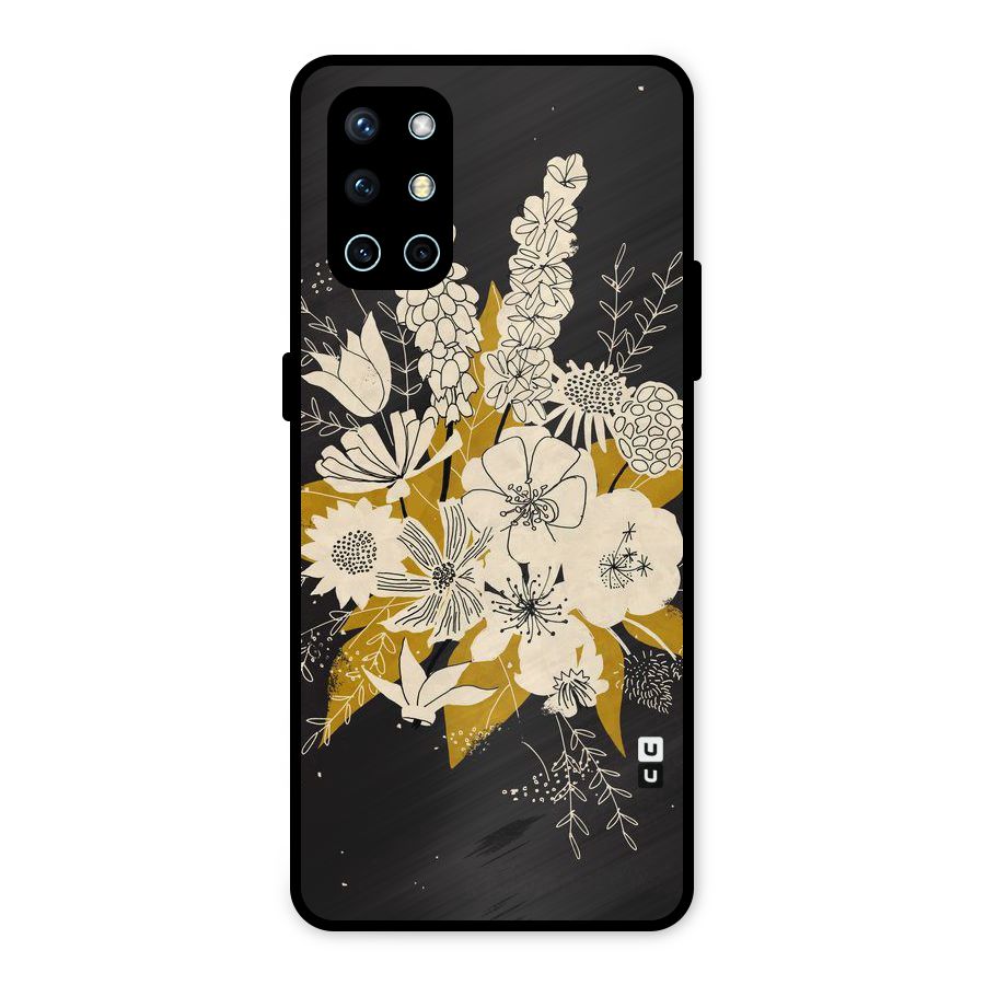 Flower Drawing Metal Back Case for OnePlus 9R