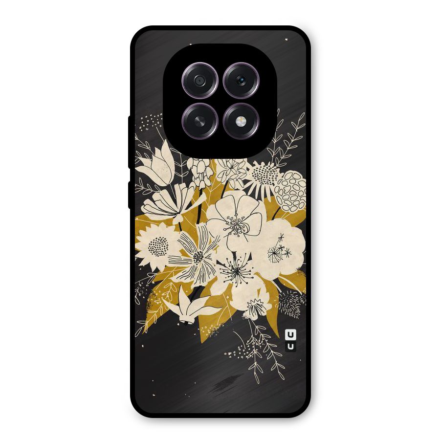 Flower Drawing Metal Back Case for Oppo F29