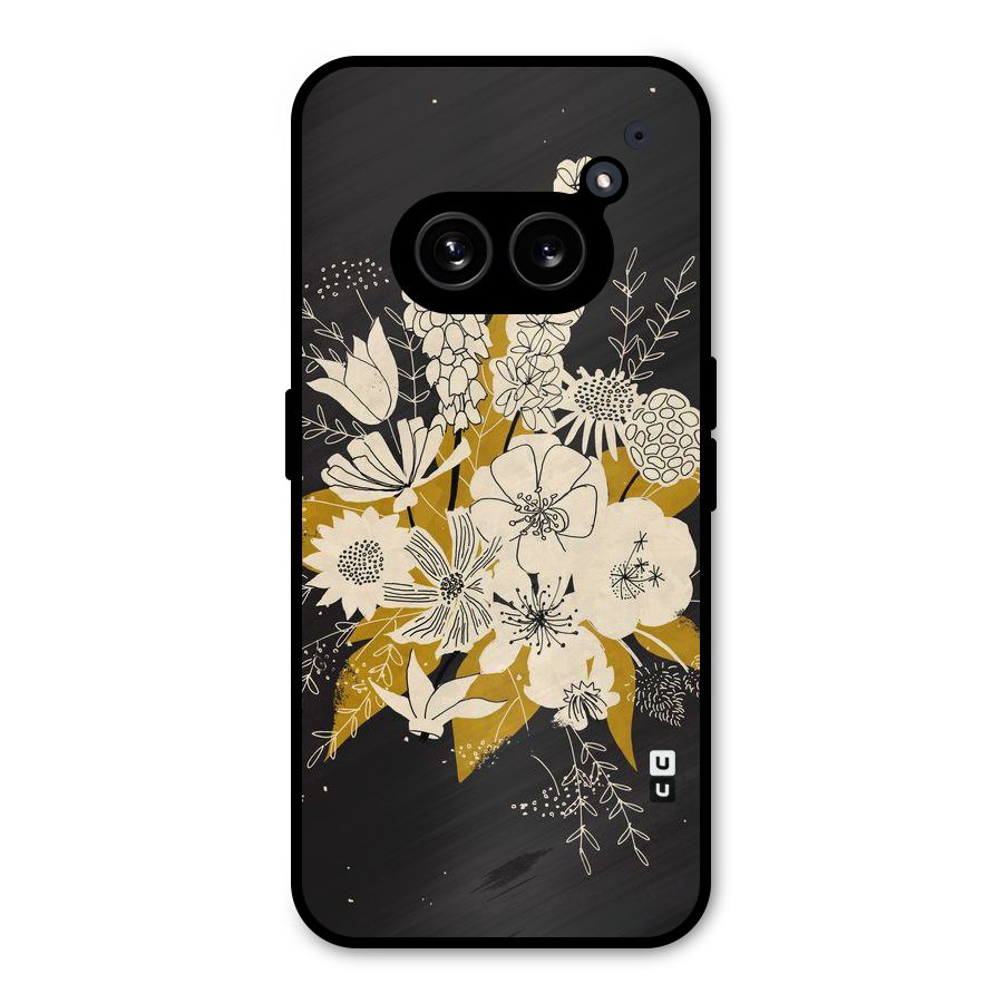 Flower Drawing Metal Back Case for Nothing Phone 2a