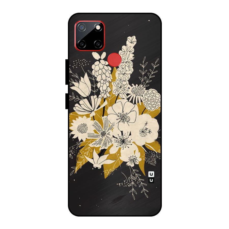 Flower Drawing Metal Back Case for Realme C12