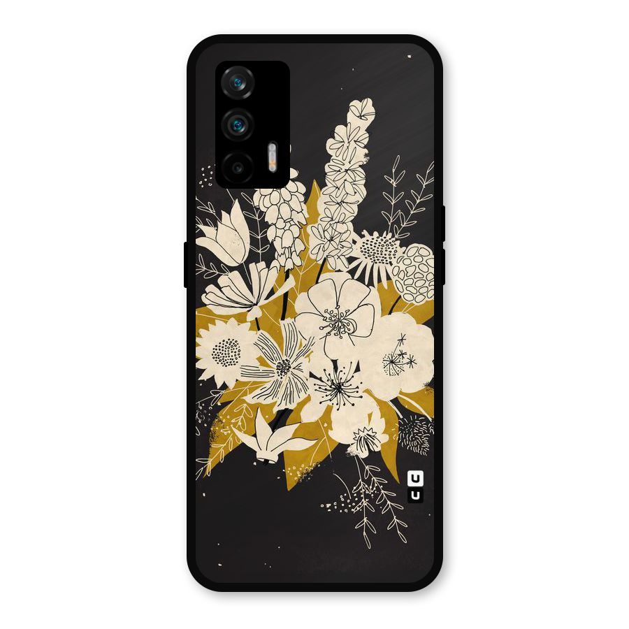 Flower Drawing Metal Back Case for Realme X7 Max