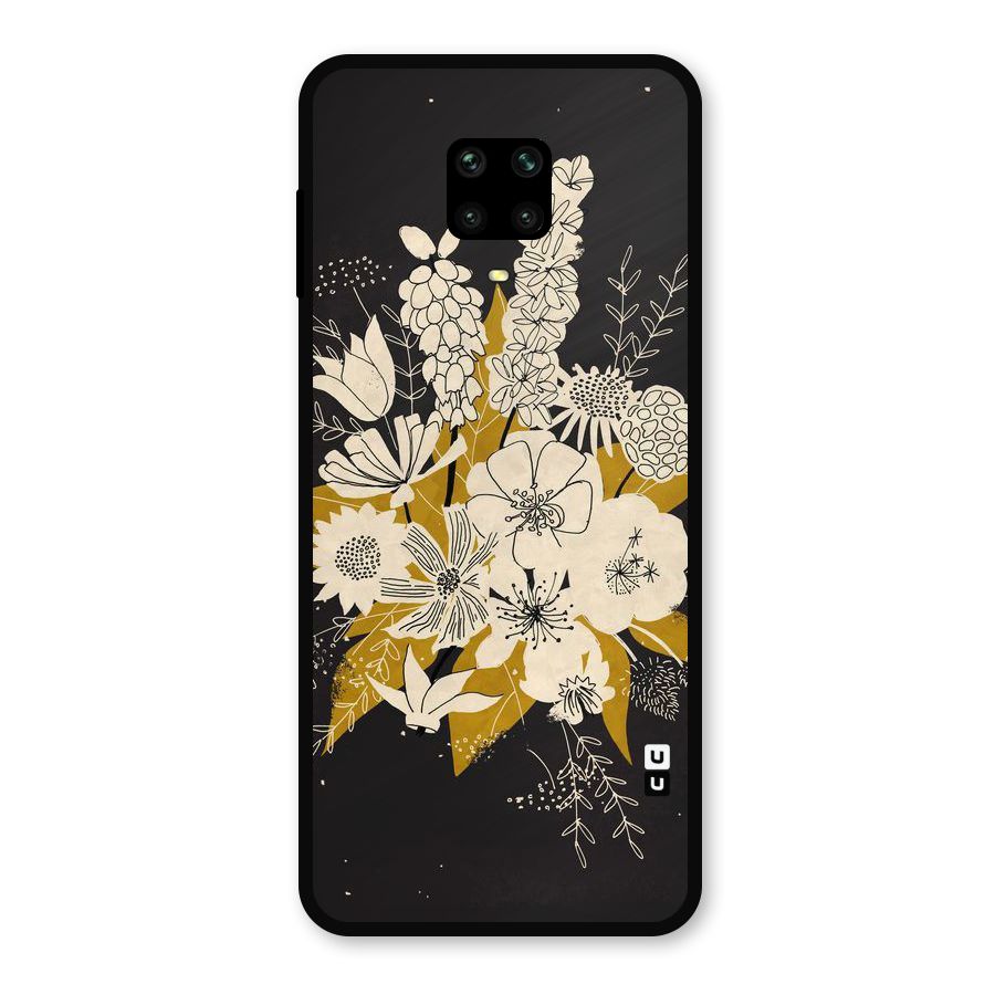 Flower Drawing Metal Back Case for Redmi Note 10 Lite