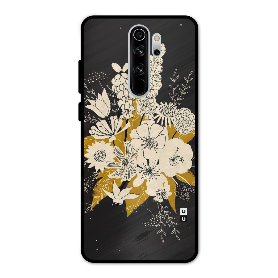 Flower Drawing Metal Back Case for Redmi Note 8 Pro