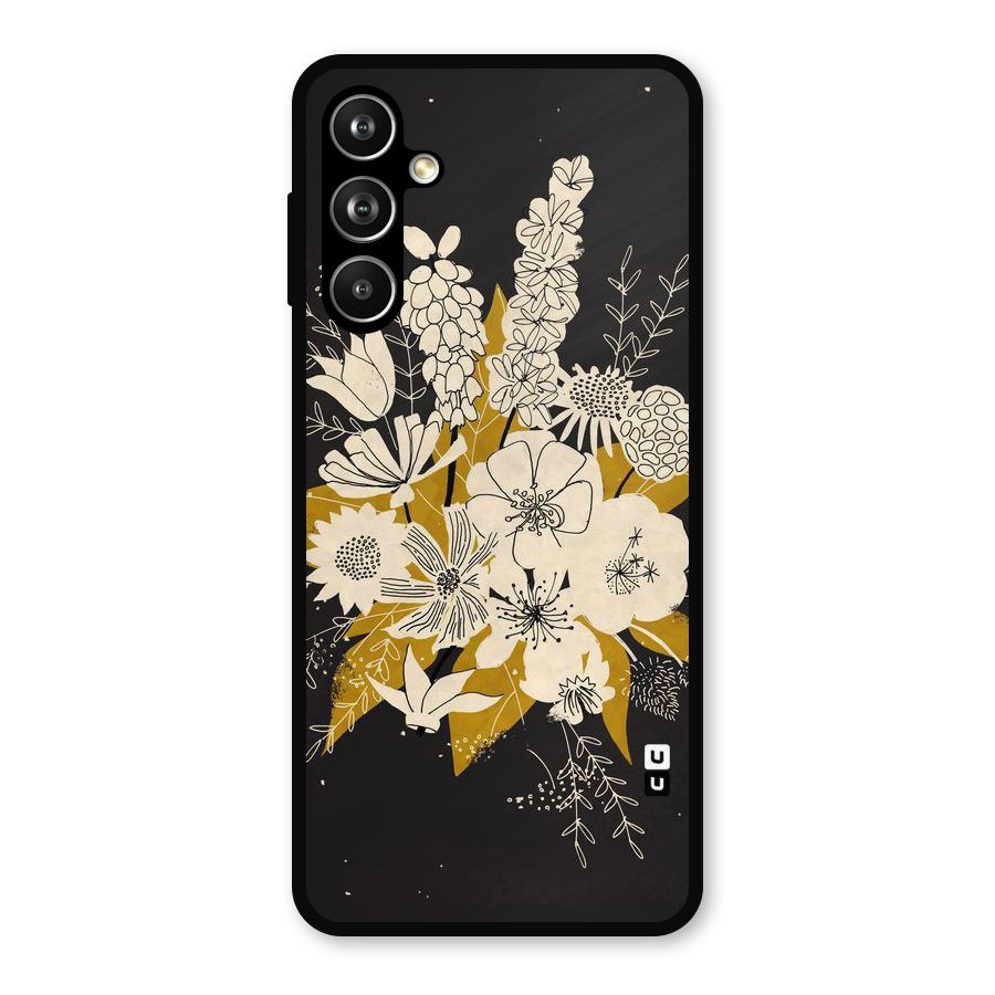 Flower Drawing Metal Back Case for Samsung Galaxy M54